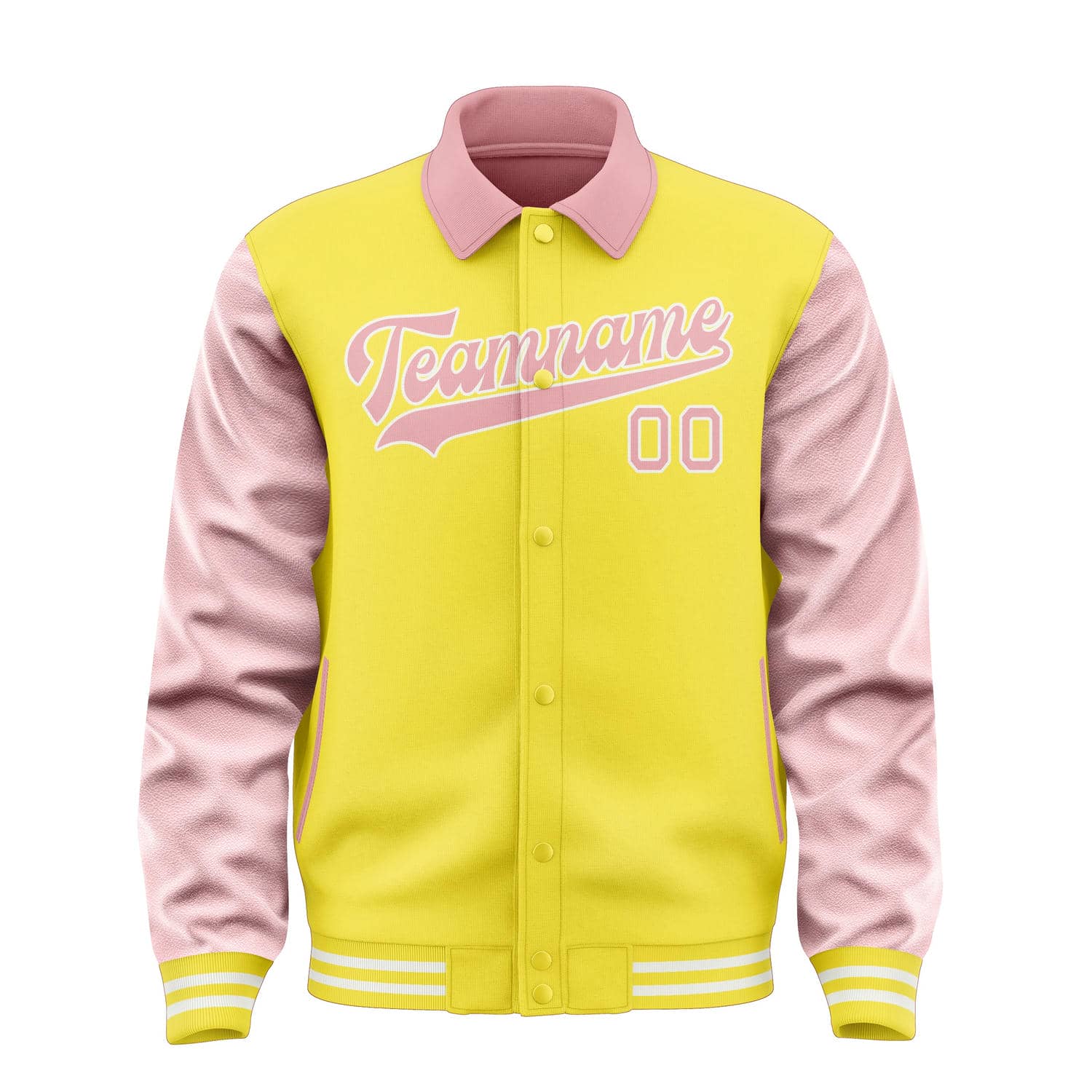 Maßgeschneidertes Blassgelb Rosa Jacke
