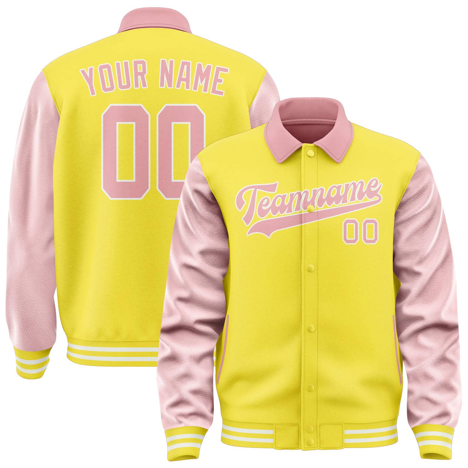 Maßgeschneidertes Blassgelb Rosa Jacke JA262621261818212118