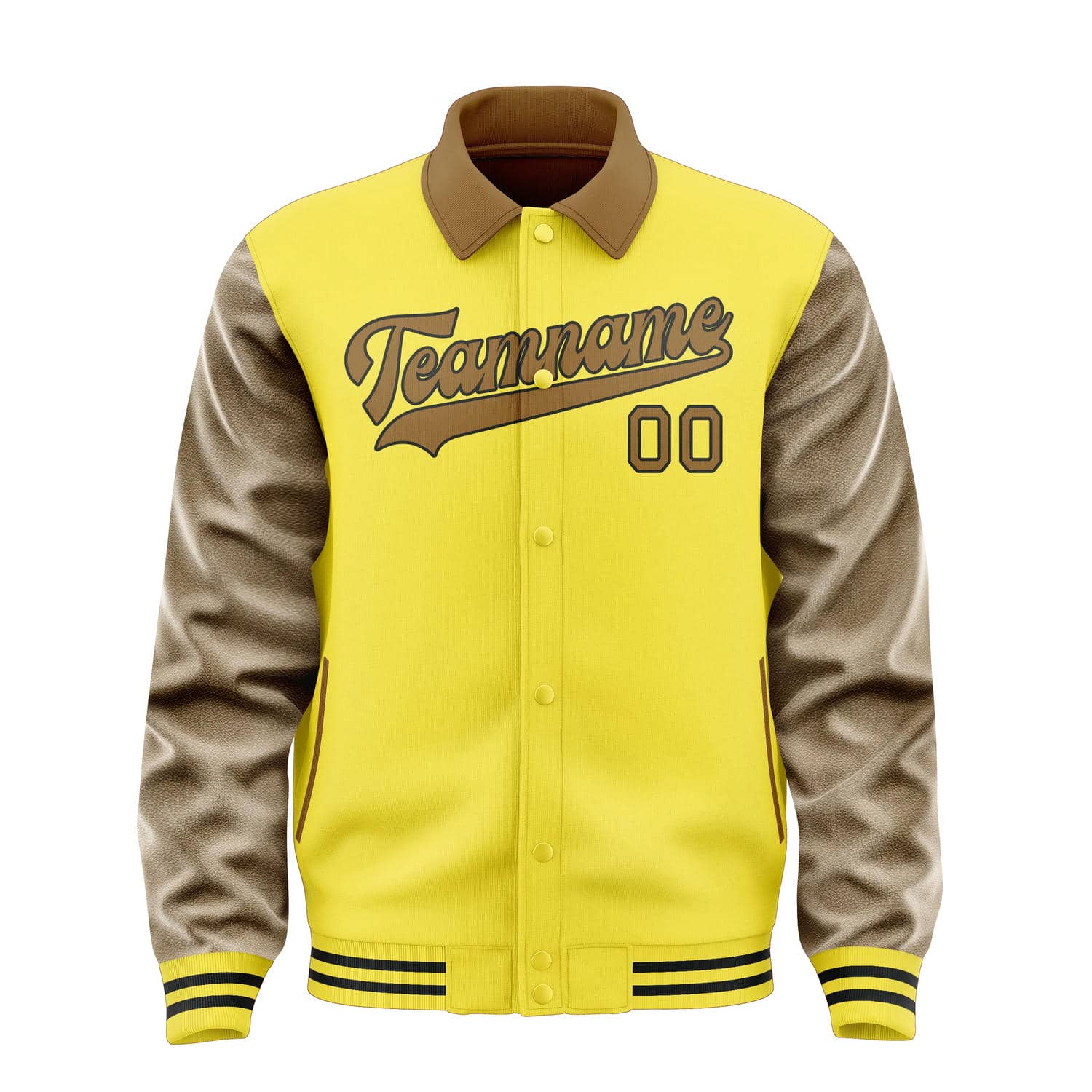 Maßgeschneidertes Blassgelb Khaki Jacke