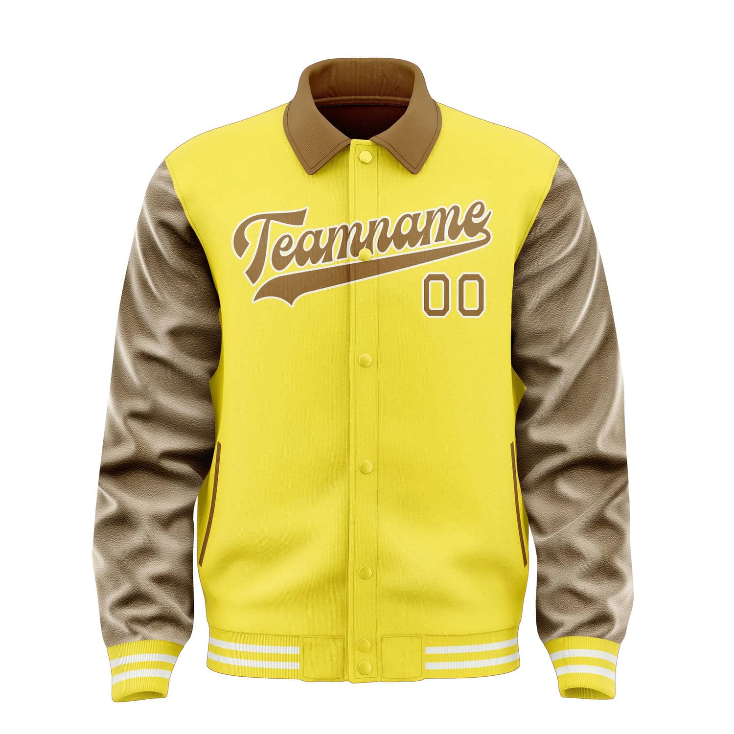 Maßgeschneidertes Blassgelb Khaki Jacke