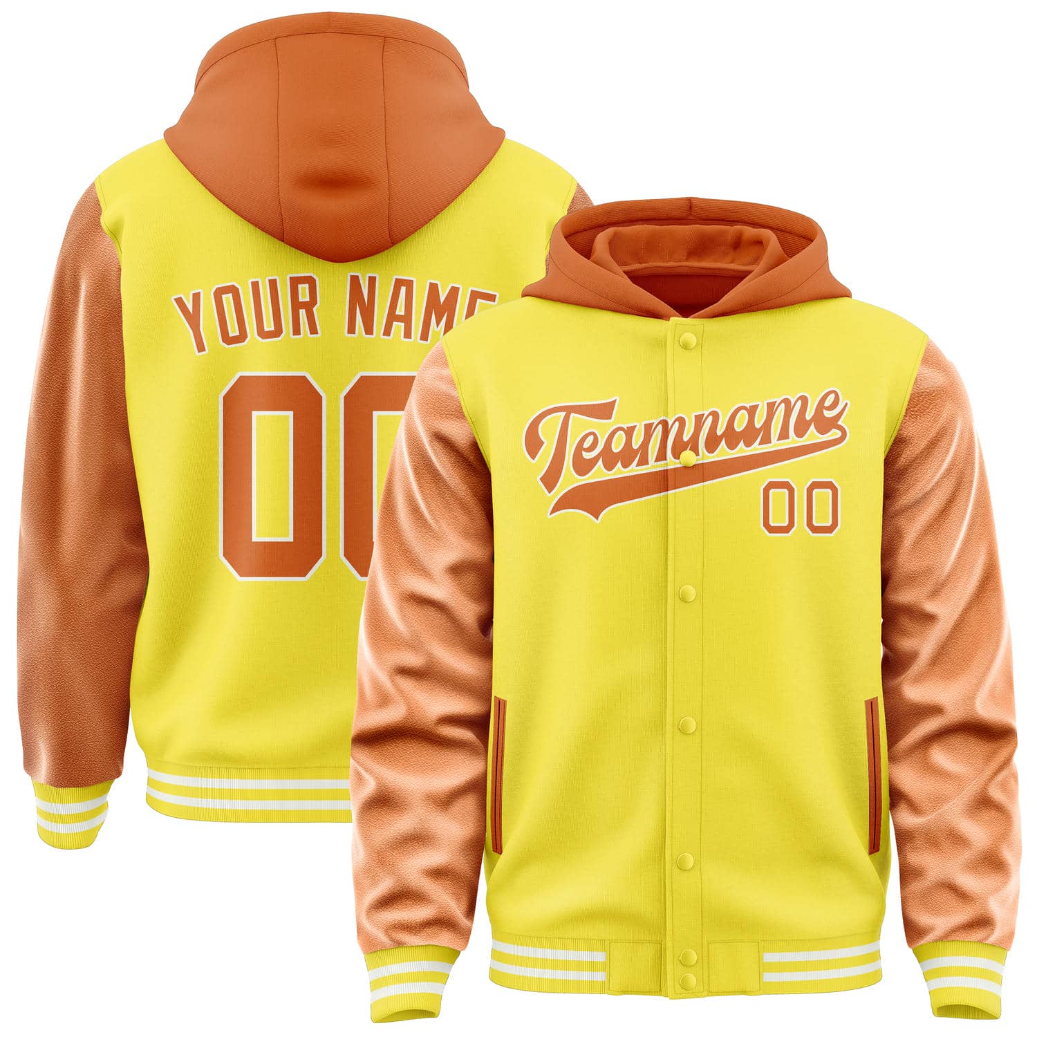 Maßgeschneidertes Blassgelb Orange Jacke JA262628261818282818