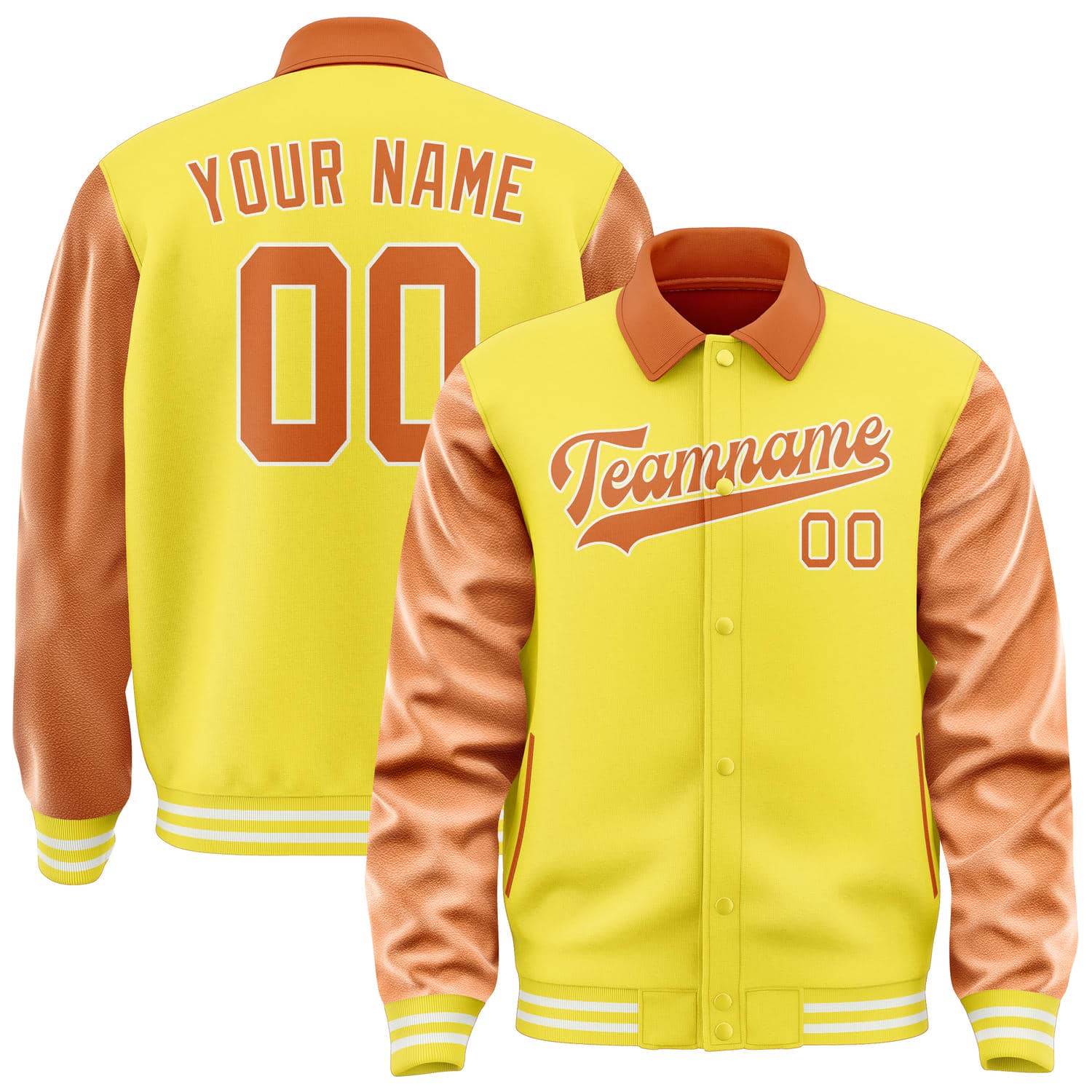 Maßgeschneidertes Blassgelb Orange Jacke JA262628261818282818