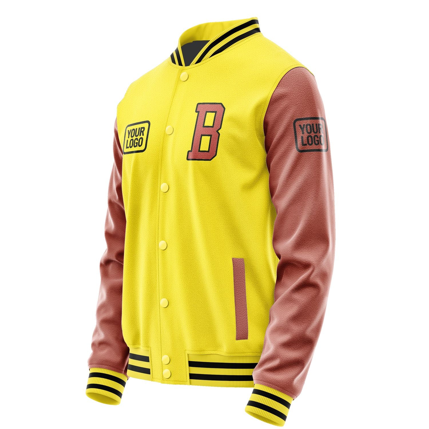 Maßgeschneidertes Blassgelb Kupferrose Jacke JA262629261717292917