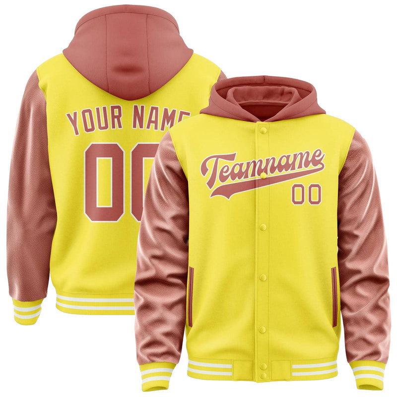 Maßgeschneidertes Blassgelb Kupferrose Jacke JA262629261818292918