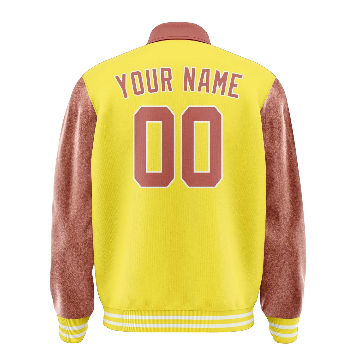 Maßgeschneidertes Blassgelb Kupferrose Jacke