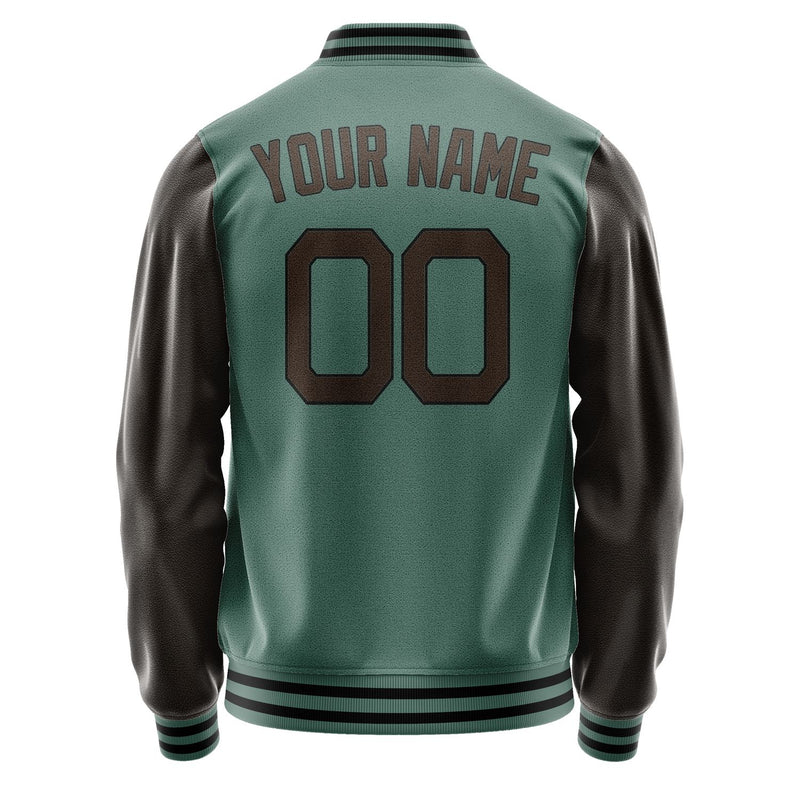 Maßgeschneidertes Blaugrün Braun Jacke JA2727012717B21701
