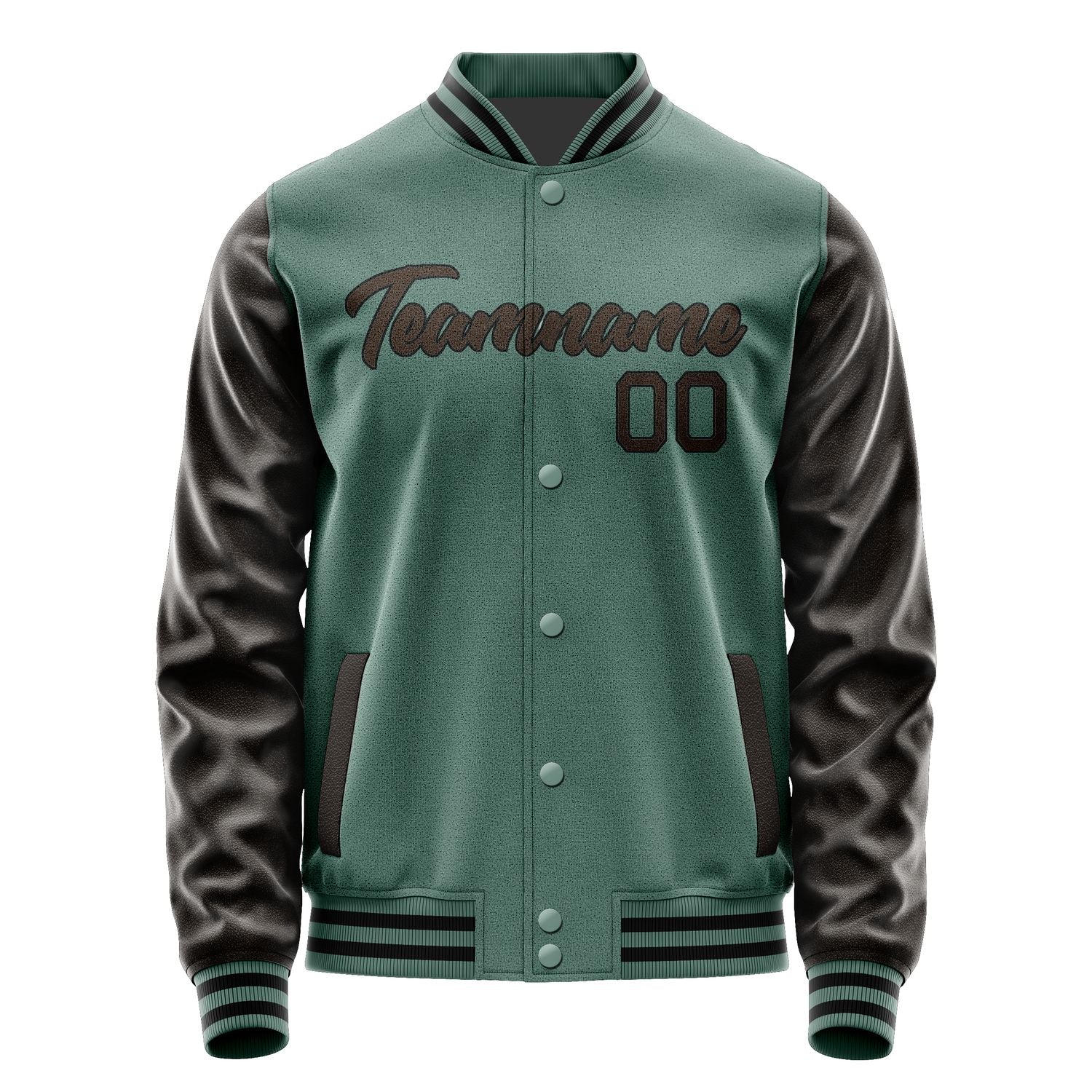 Maßgeschneidertes Blaugrün Braun Jacke JA2727012717B21701