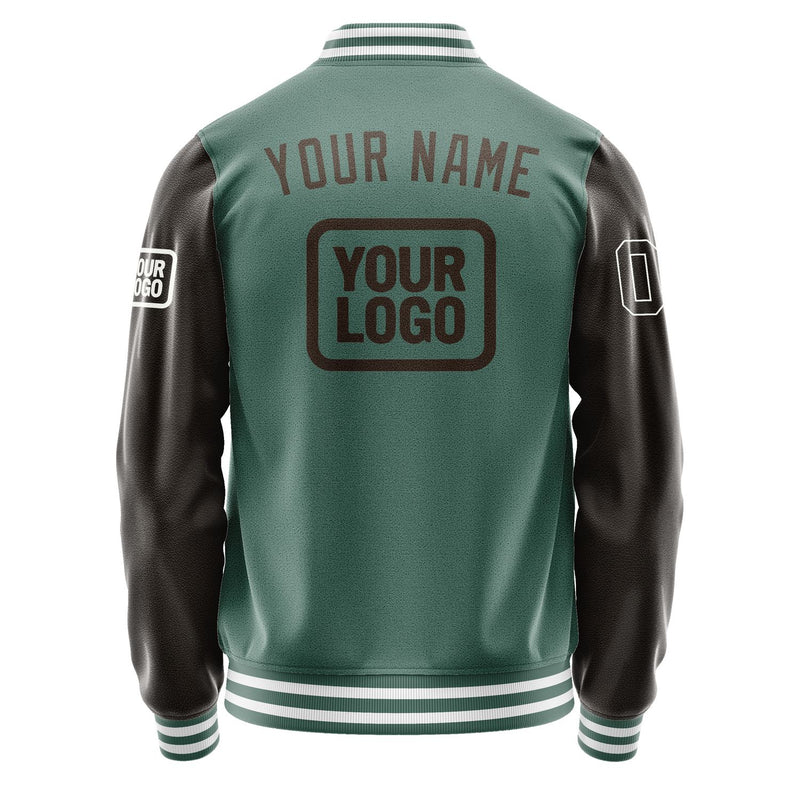 Maßgeschneidertes Blaugrün Braun Jacke JA272701271818010118