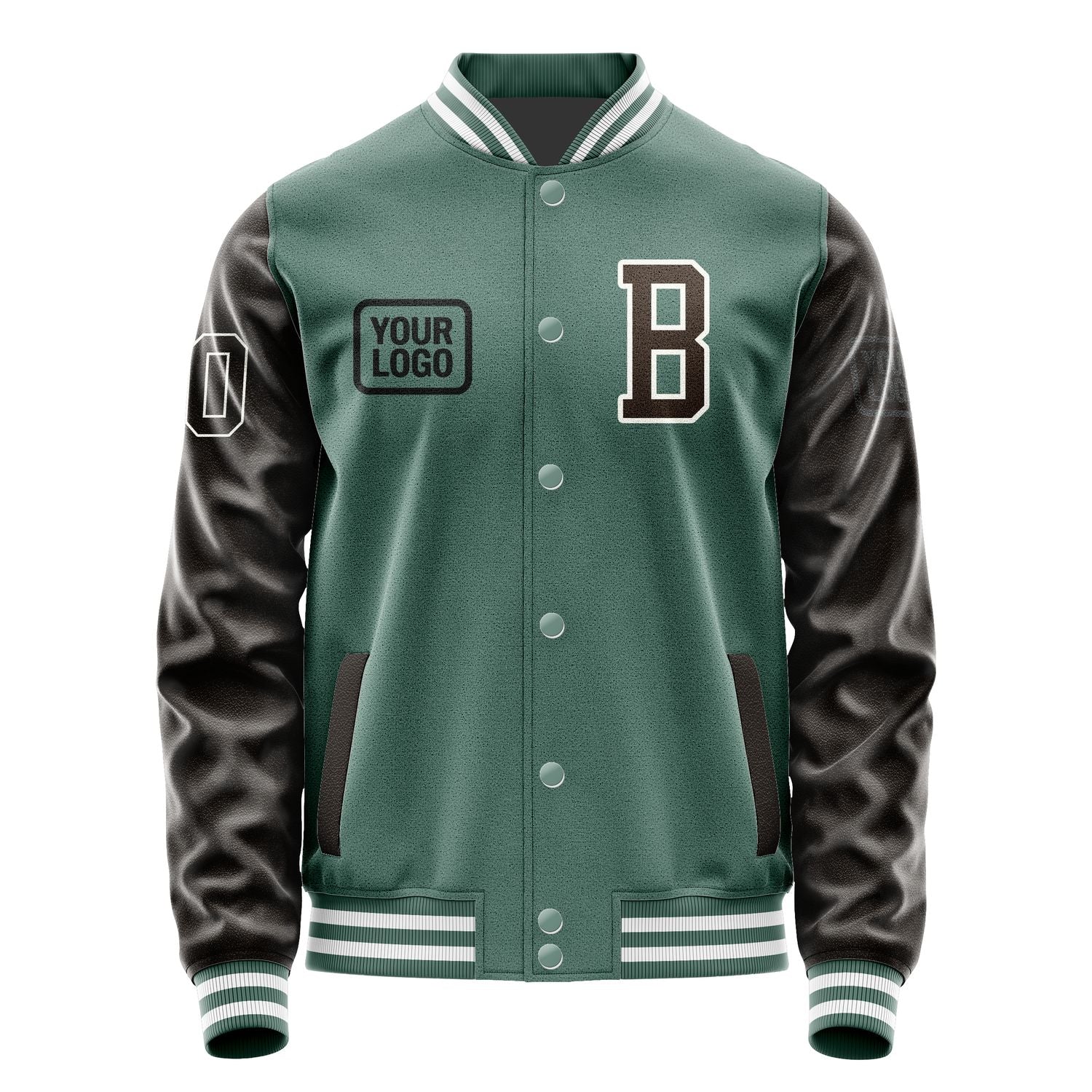 Maßgeschneidertes Blaugrün Braun Jacke JA272701271818010118