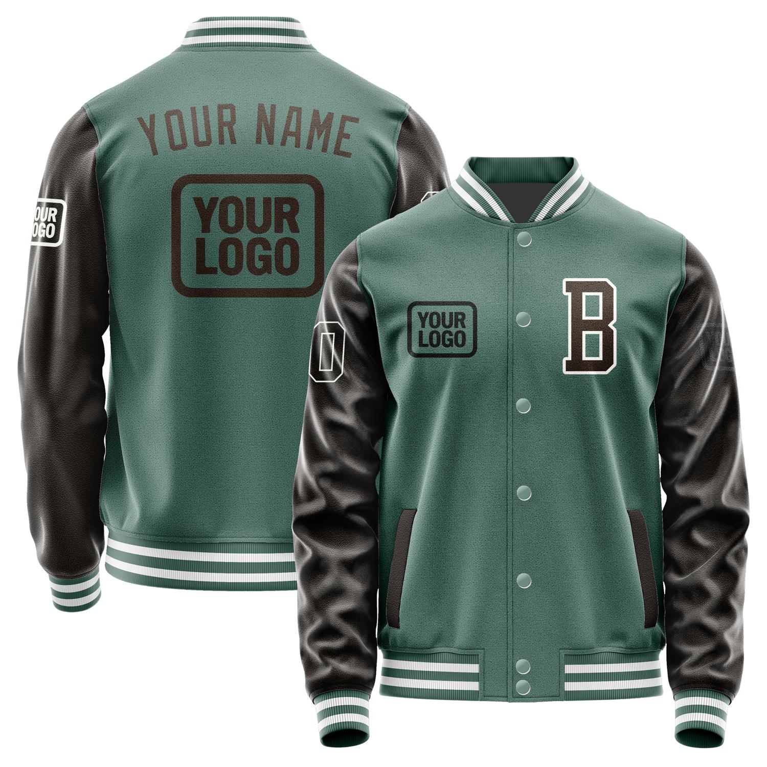 Maßgeschneidertes Blaugrün Braun Jacke JA272701271818010118