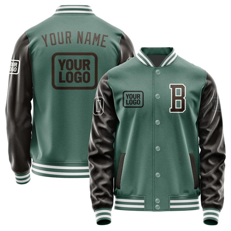 Maßgeschneidertes Blaugrün Braun Jacke JA272701271818010118