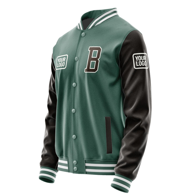 Maßgeschneidertes Blaugrün Braun Jacke JA272701271818010118