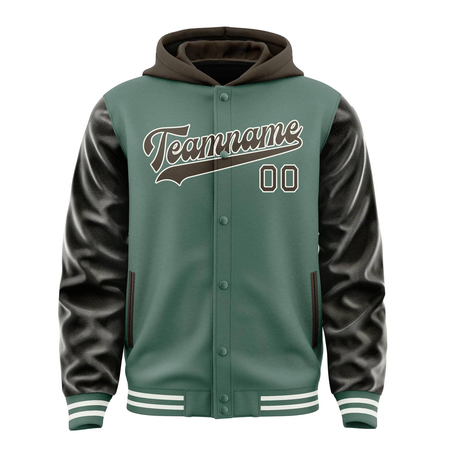 Maßgeschneidertes Blaugrün Braun Jacke