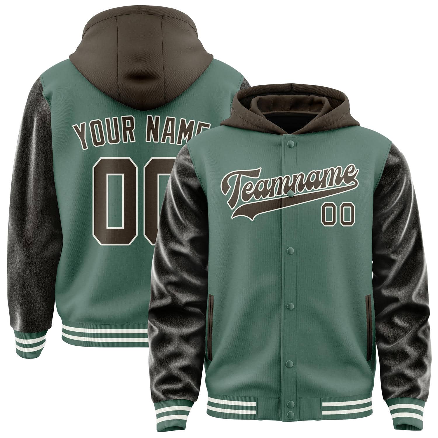 Maßgeschneidertes Blaugrün Braun Jacke JA272701271818010118