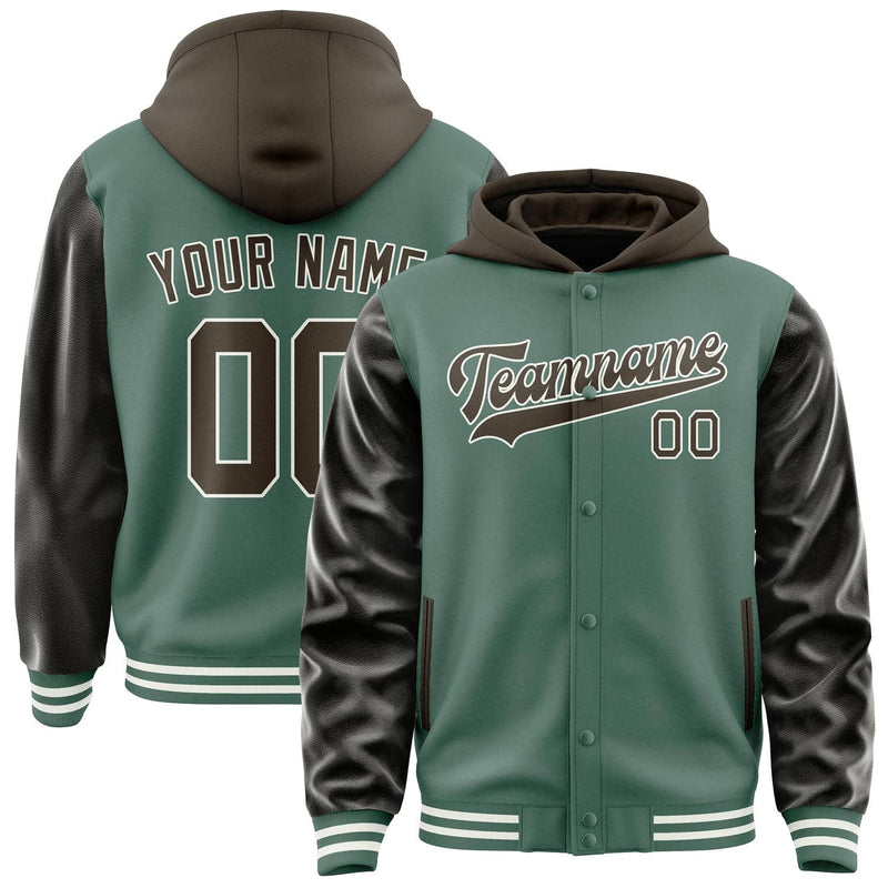 Maßgeschneidertes Blaugrün Braun Jacke JA272701271818010118