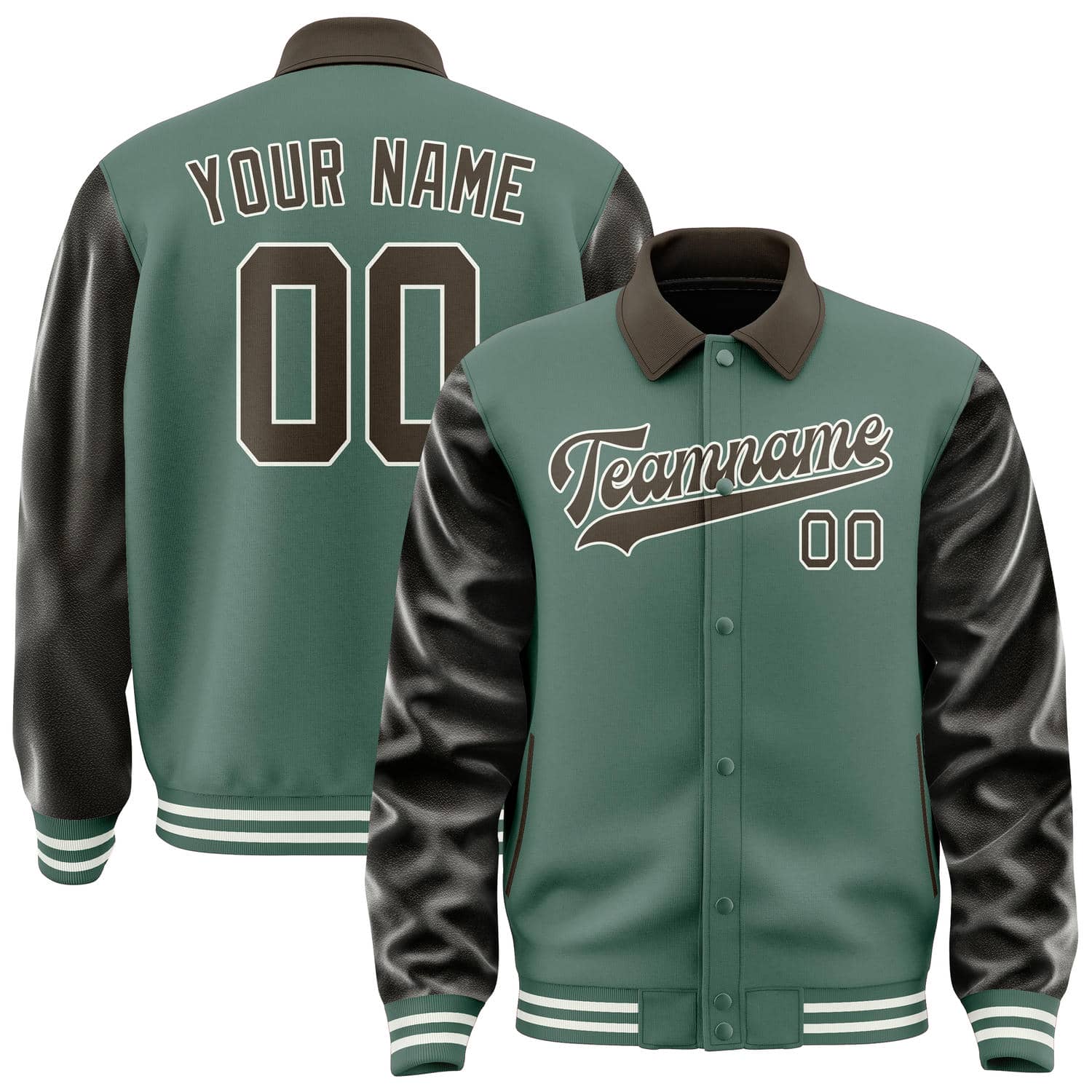Maßgeschneidertes Blaugrün Braun Jacke JA272701271818010118