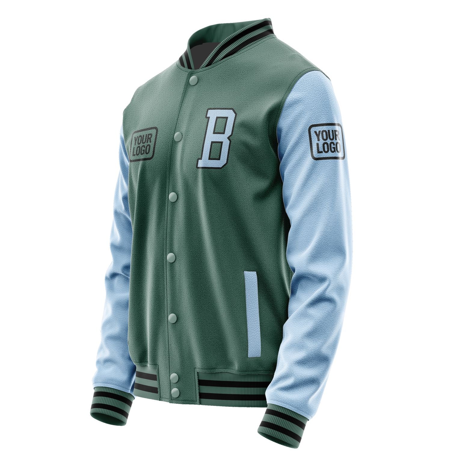 Maßgeschneidertes Blaugrün Hellblau Jacke JA272708271717080817