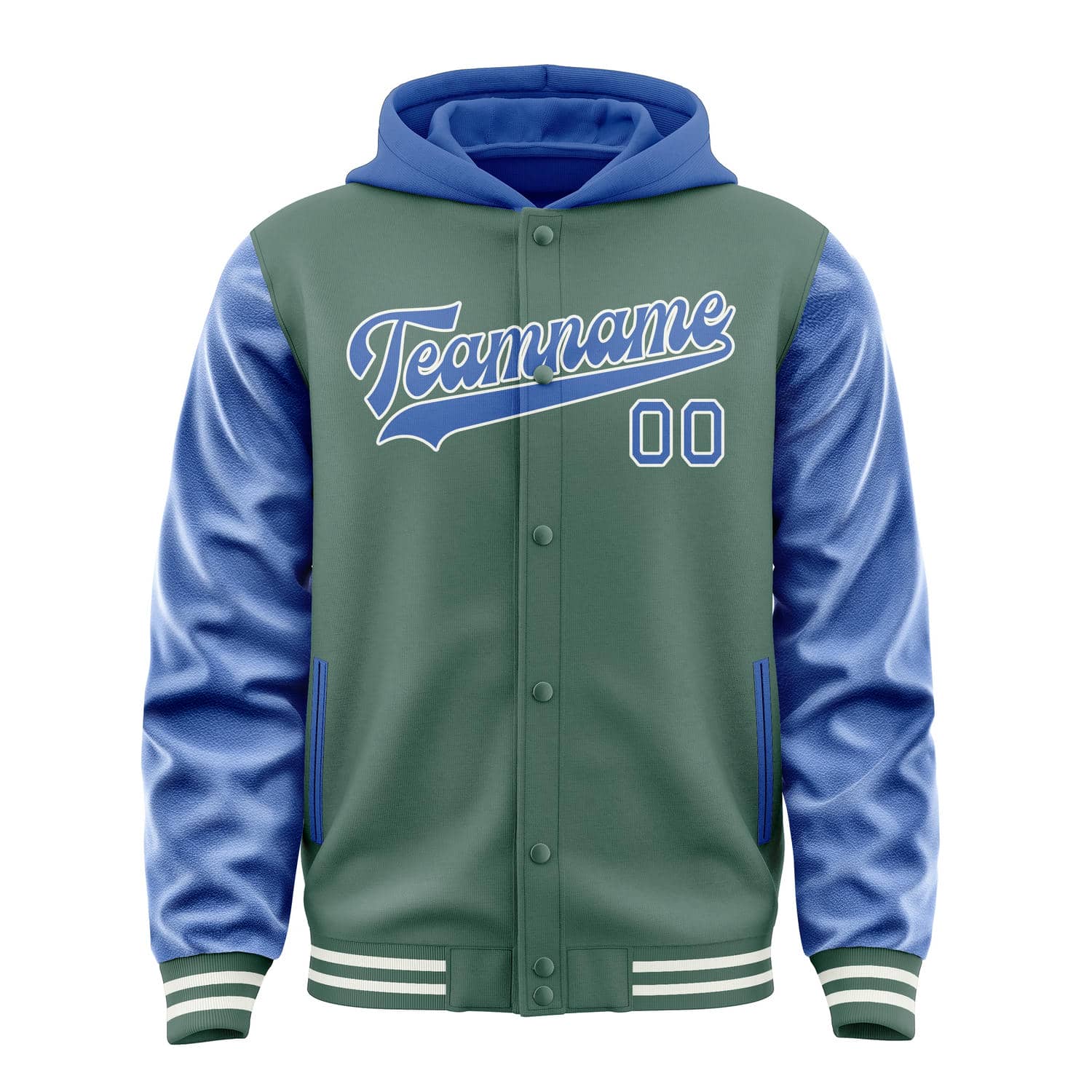 Maßgeschneidertes Blaugrün Himmelblau Jacke