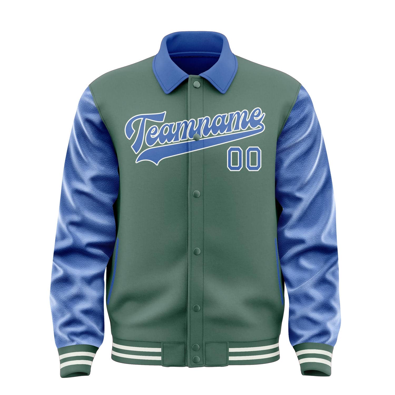 Maßgeschneidertes Blaugrün Himmelblau Jacke