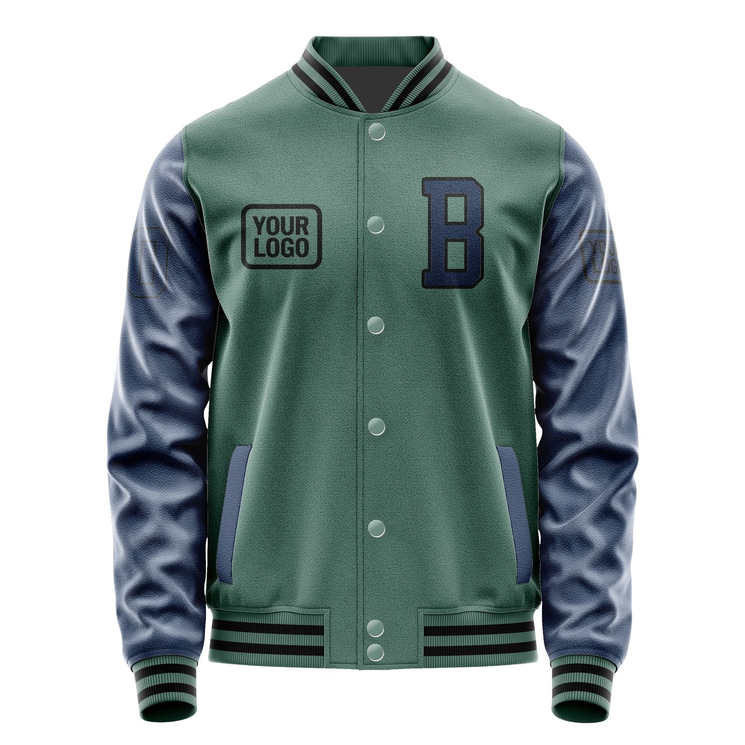Maßgeschneidertes Blaugrün Marineblau Jacke JA272710271717101017