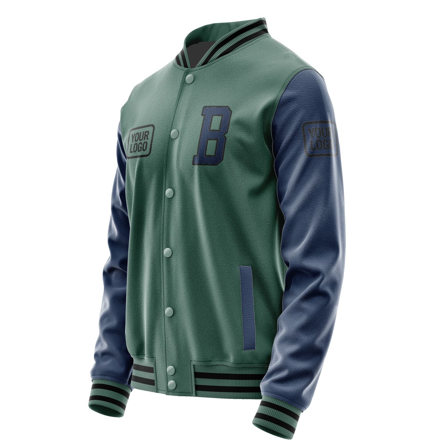 Maßgeschneidertes Blaugrün Marineblau Jacke JA272710271717101017