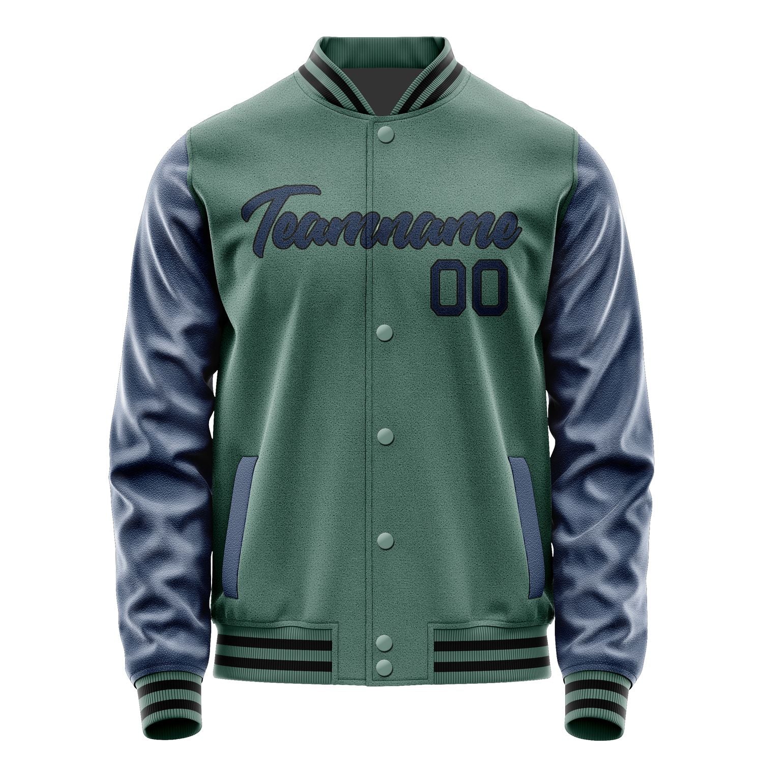 Maßgeschneidertes Blaugrün Marineblau Jacke JA2727102717B21710