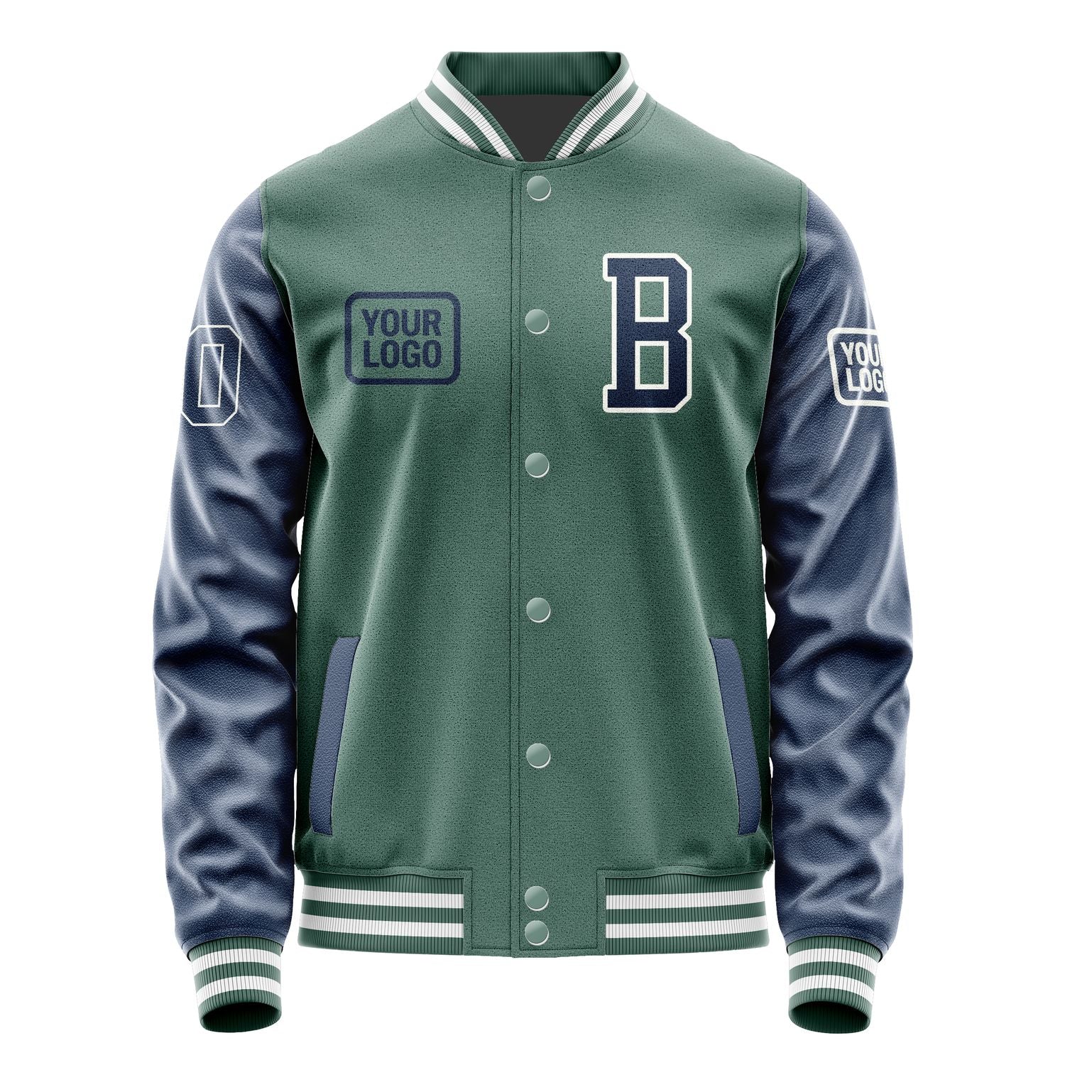 Maßgeschneidertes Blaugrün Marineblau Jacke JA272710271818101018