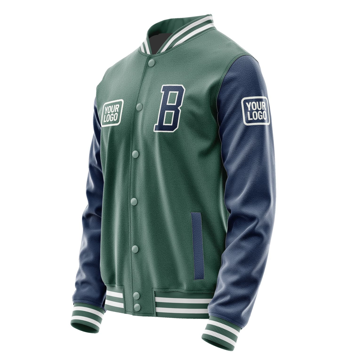 Maßgeschneidertes Blaugrün Marineblau Jacke JA272710271818101018