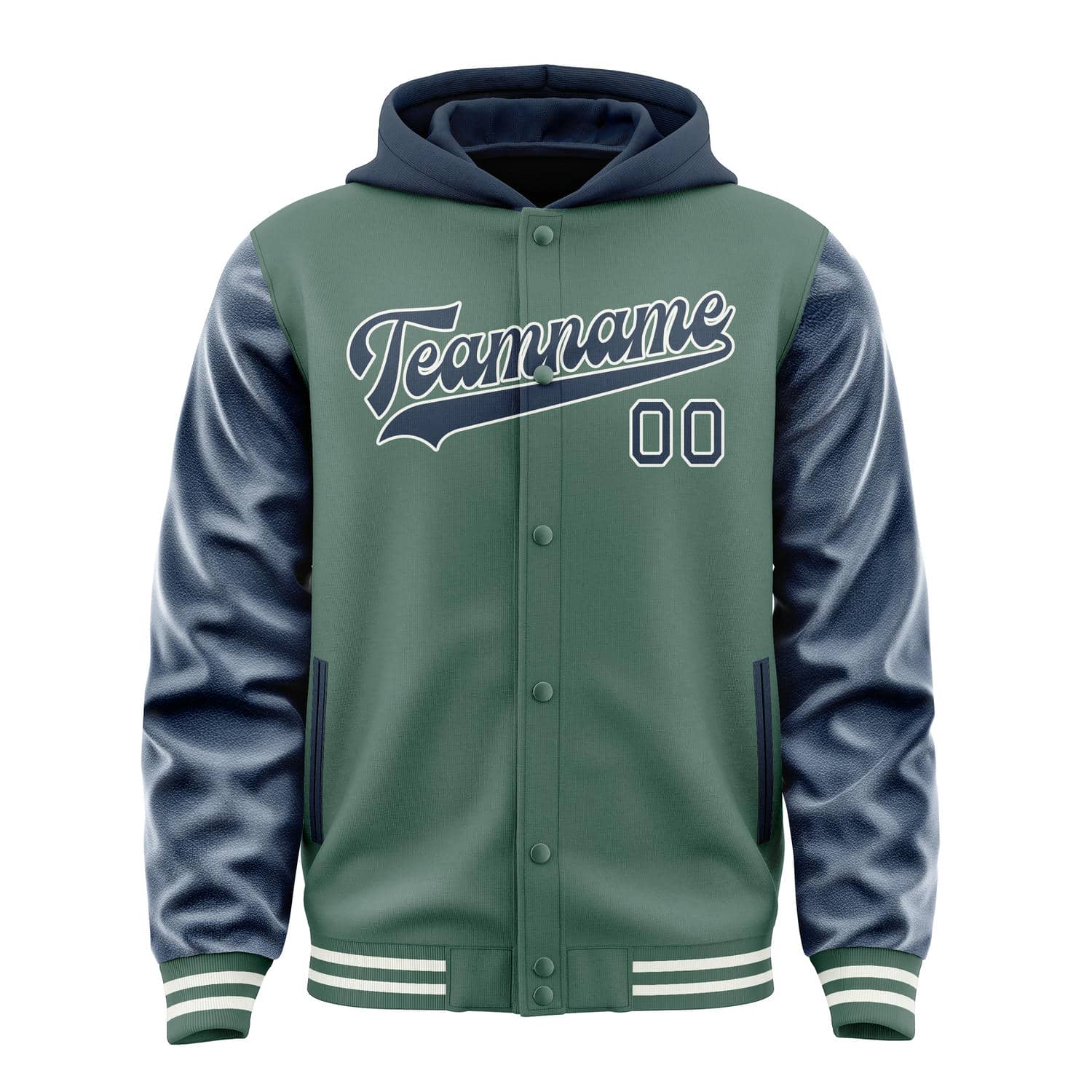 Maßgeschneidertes Blaugrün Marineblau Jacke