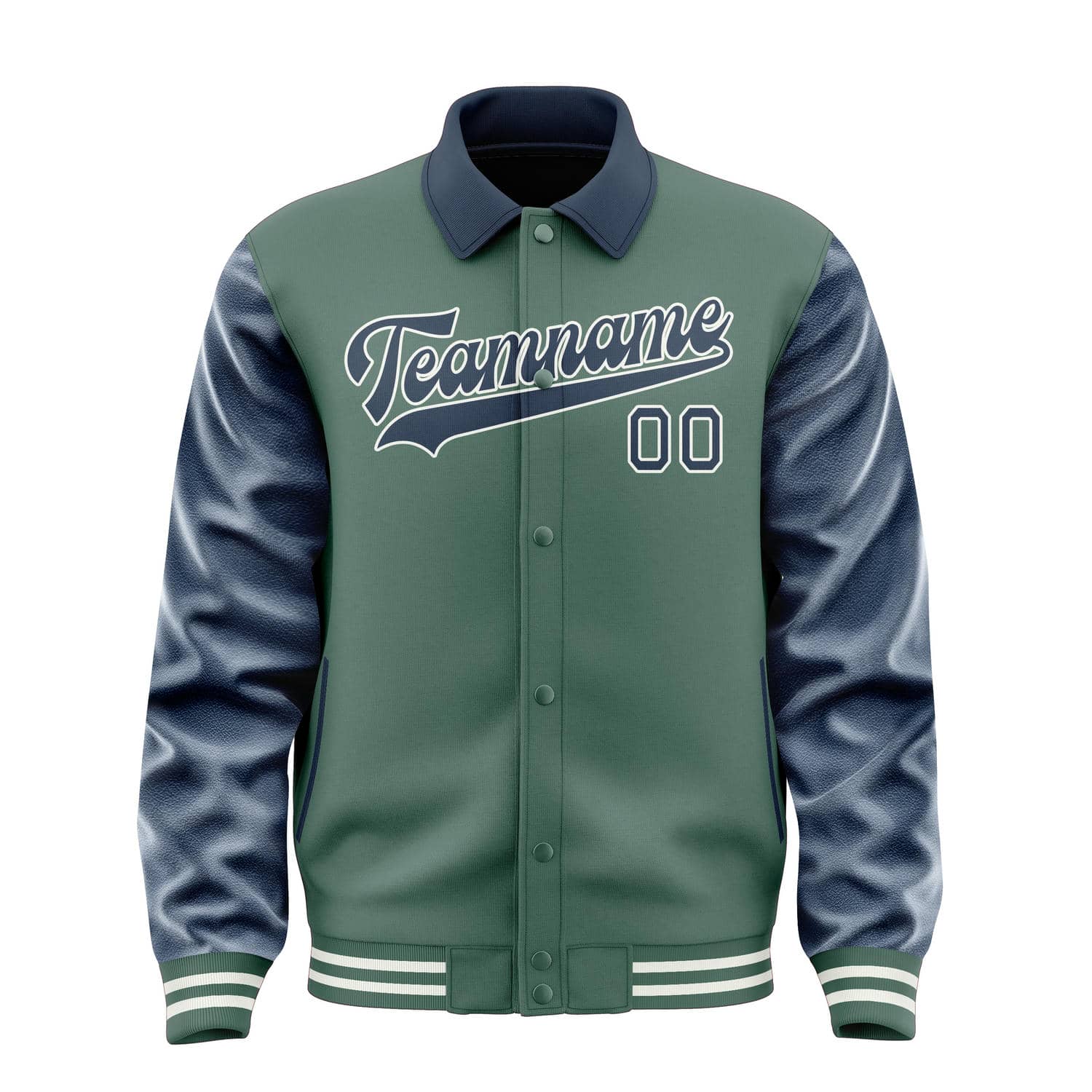 Maßgeschneidertes Blaugrün Marineblau Jacke