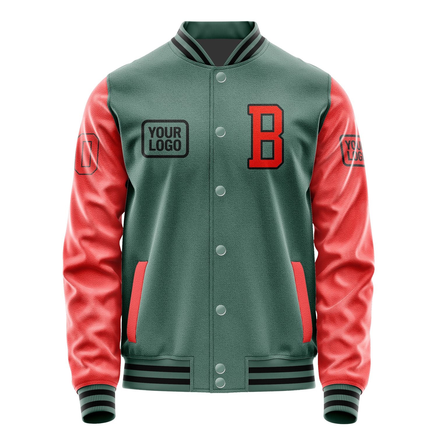 Maßgeschneidertes Blaugrün Orangerot Jacke JA272712271717121217