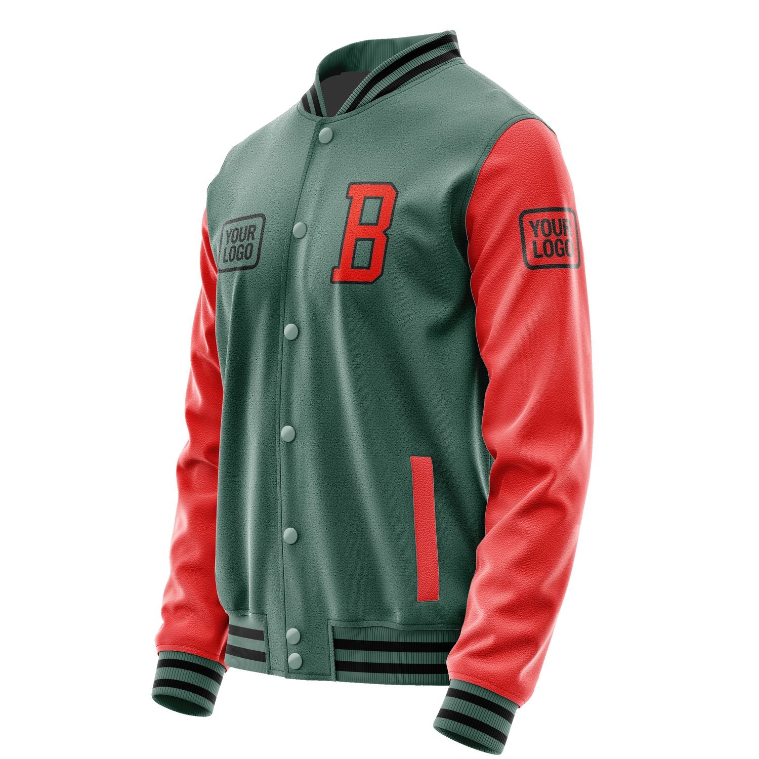 Maßgeschneidertes Blaugrün Orangerot Jacke JA272712271717121217