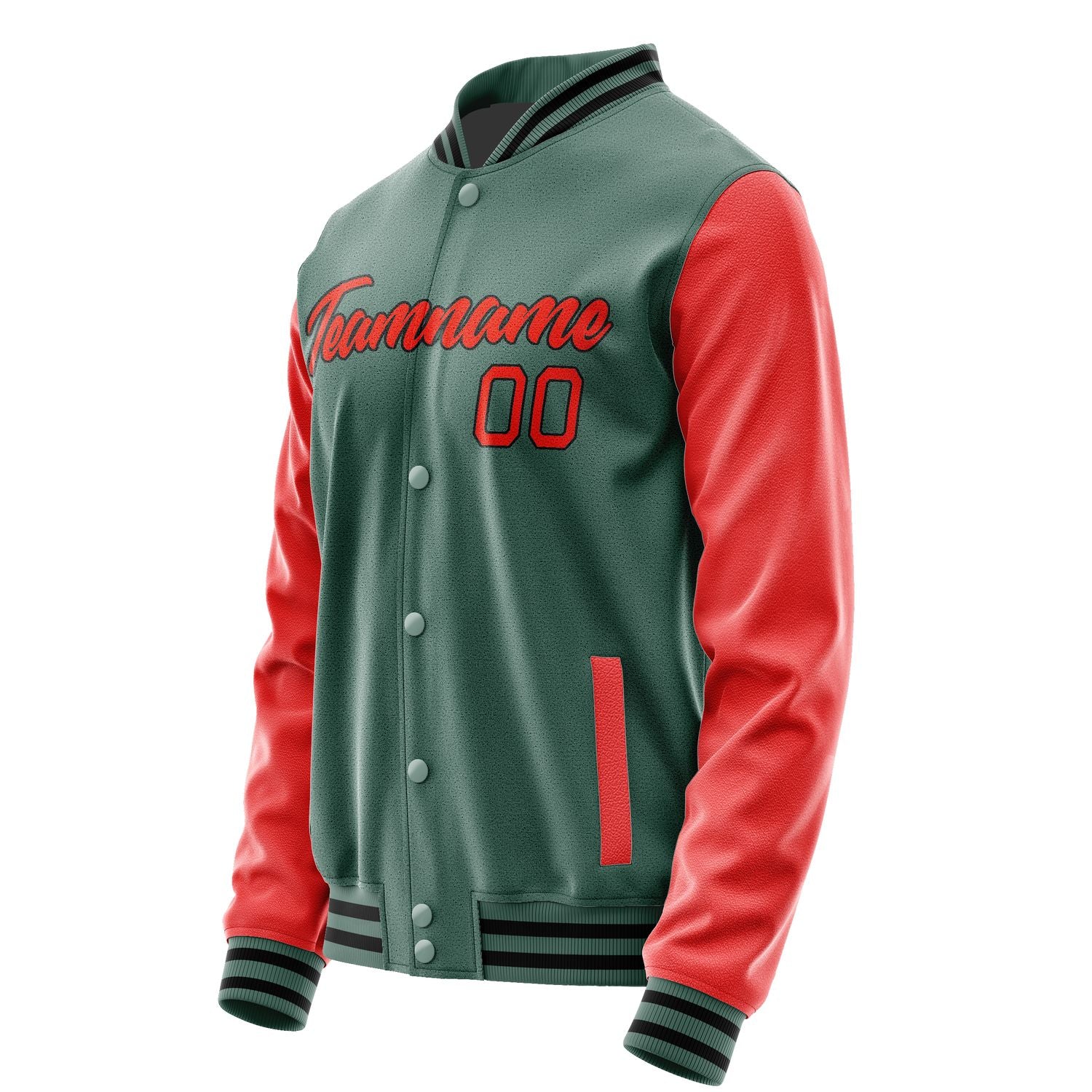 Maßgeschneidertes Blaugrün Orangerot Jacke JA2727122717B21712