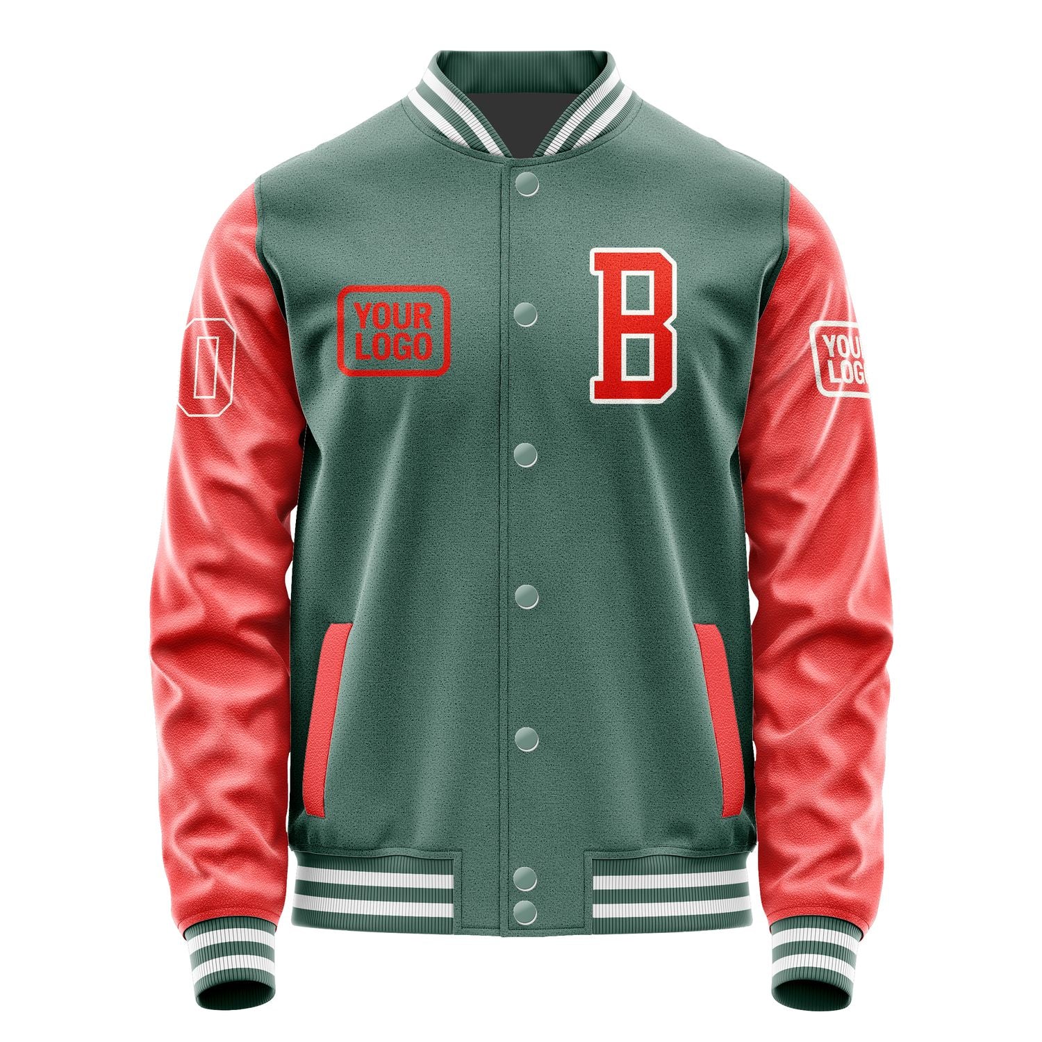 Maßgeschneidertes Blaugrün Orangerot Jacke JA272712271818121218