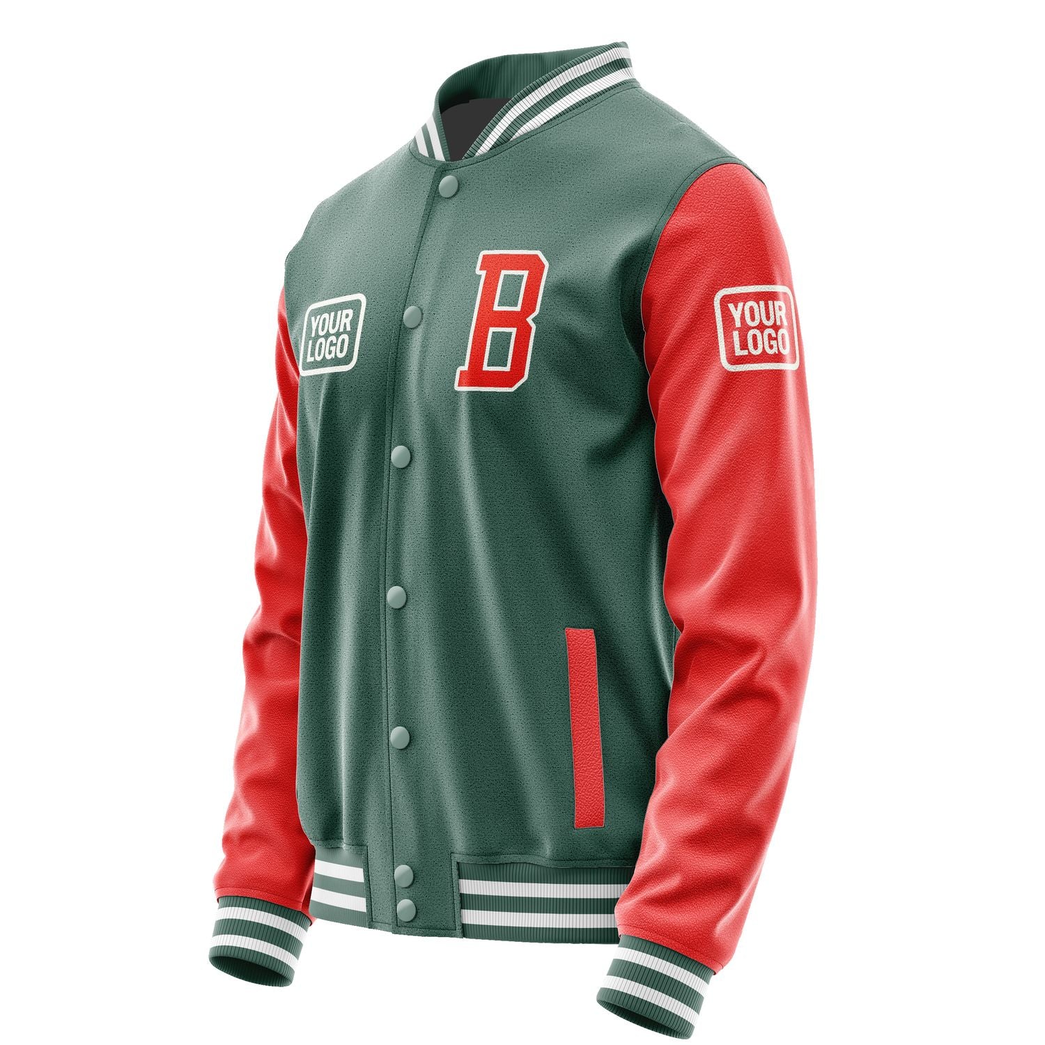 Maßgeschneidertes Blaugrün Orangerot Jacke JA272712271818121218