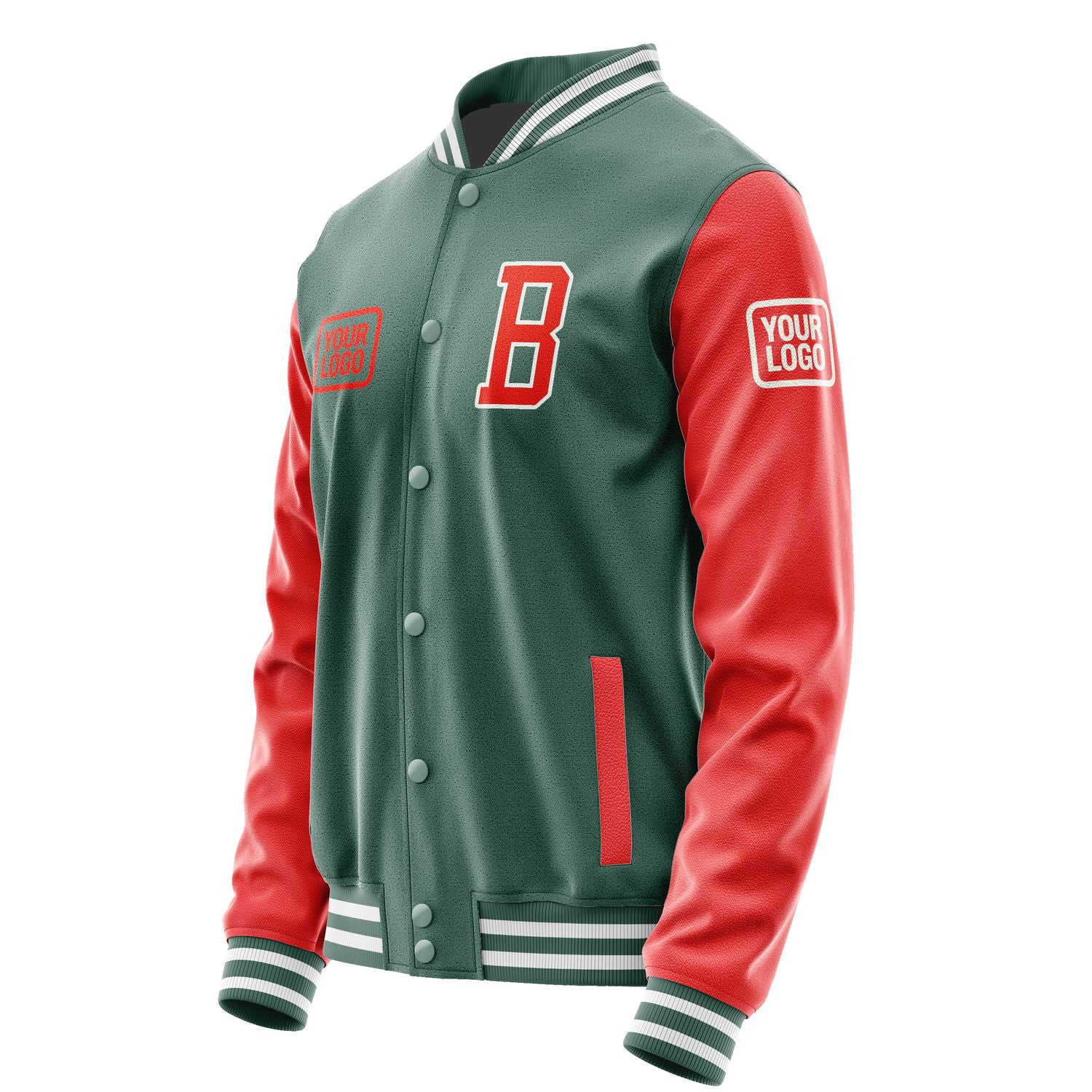 Maßgeschneidertes Blaugrün Orangerot Jacke JA272712271818121218