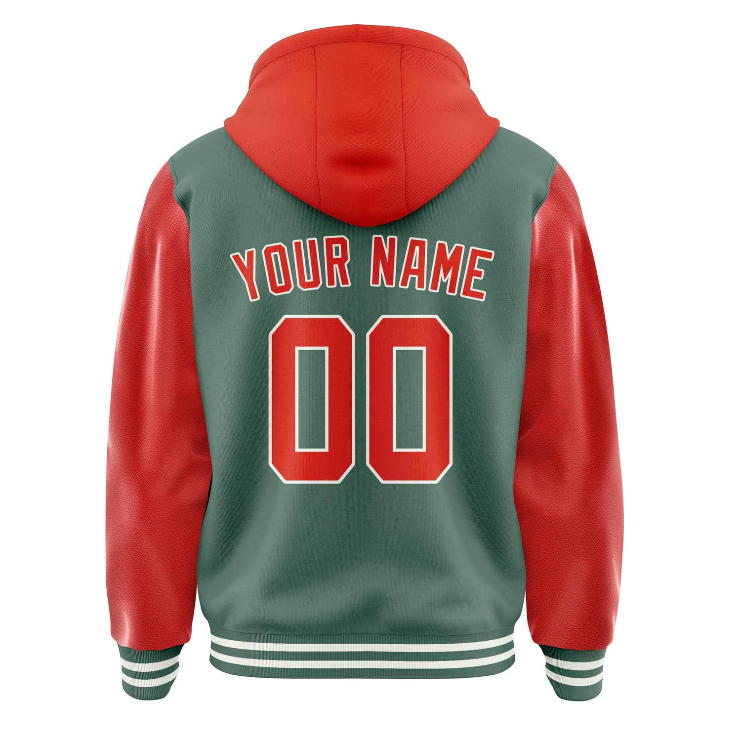 Maßgeschneidertes Blaugrün Orangerot Jacke