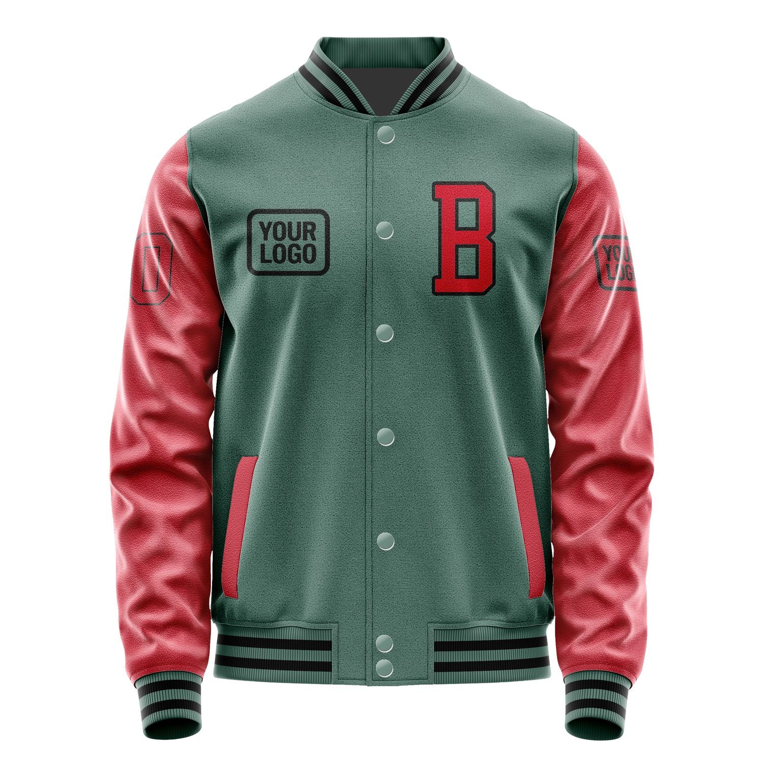 Maßgeschneidertes Blaugrün Rot Jacke JA272714271717141417