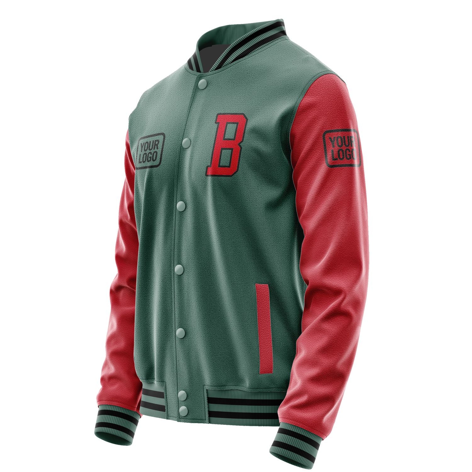 Maßgeschneidertes Blaugrün Rot Jacke JA272714271717141417