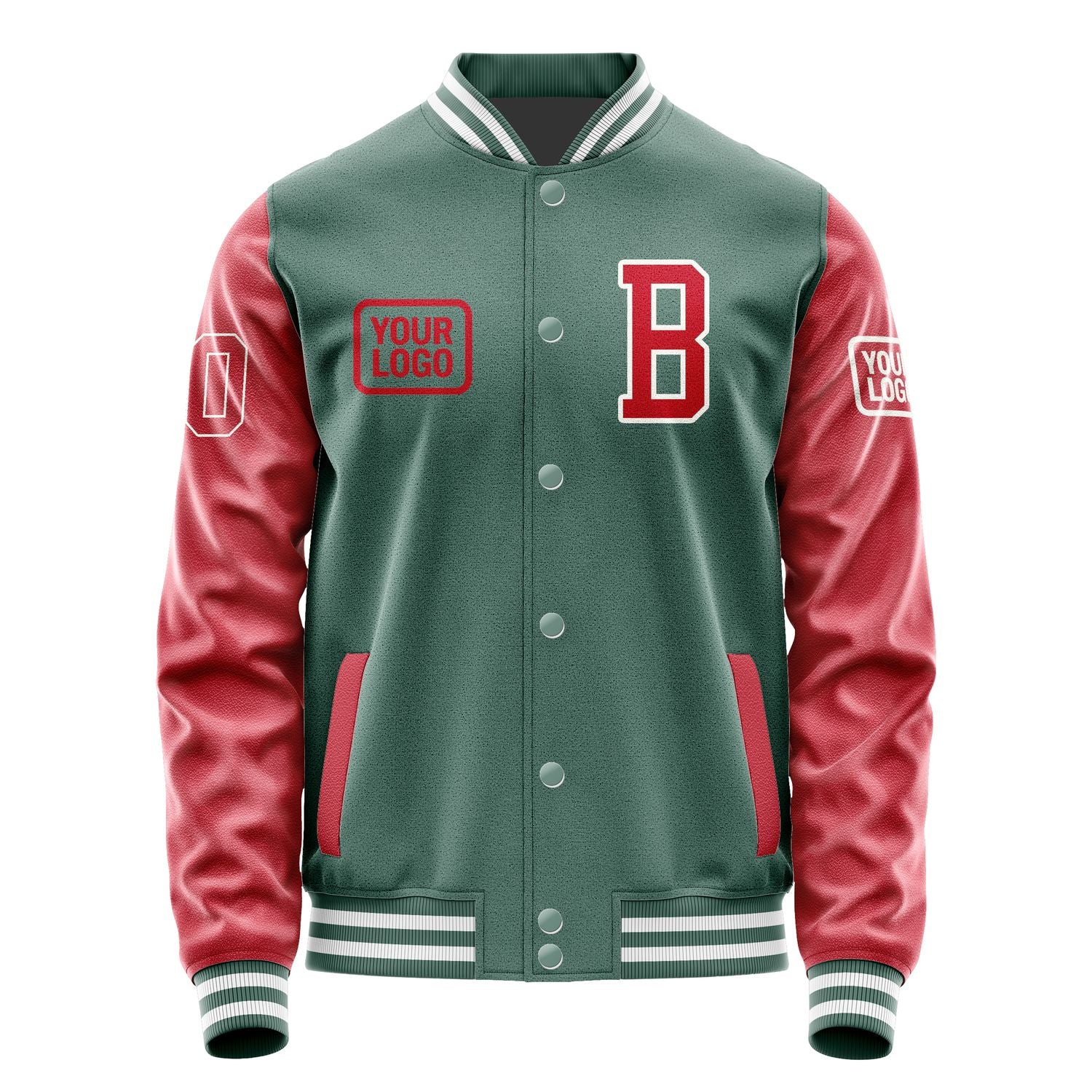 Maßgeschneidertes Blaugrün Rot Jacke JA272714271818141418