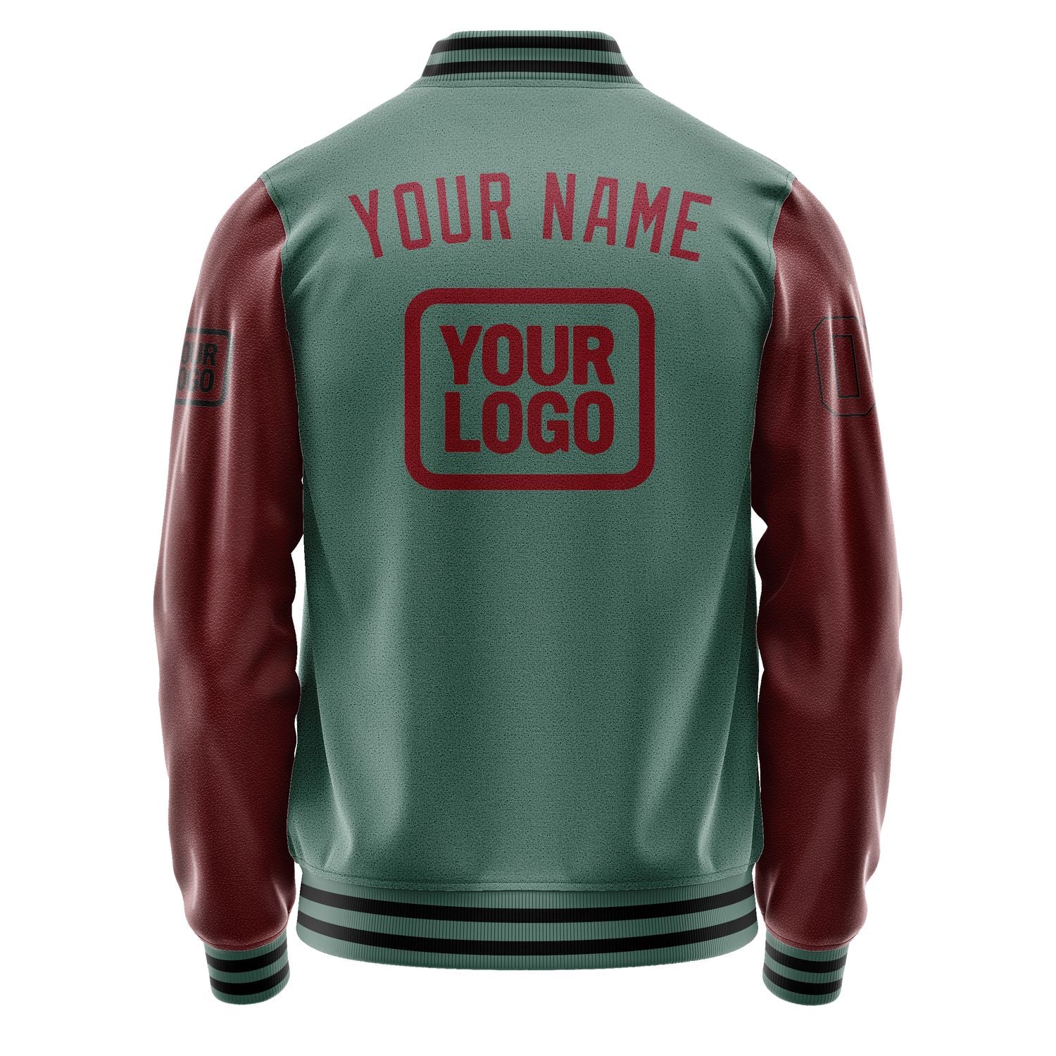 Maßgeschneidertes Blaugrün Karmesinrot Jacke JA272715271717151517