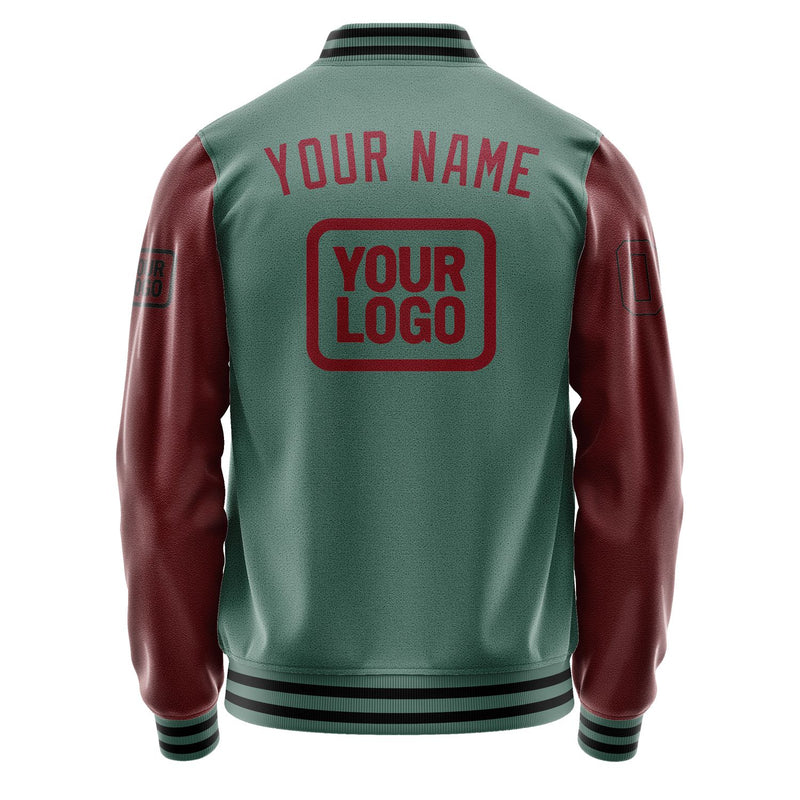 Maßgeschneidertes Blaugrün Karmesinrot Jacke JA272715271717151517
