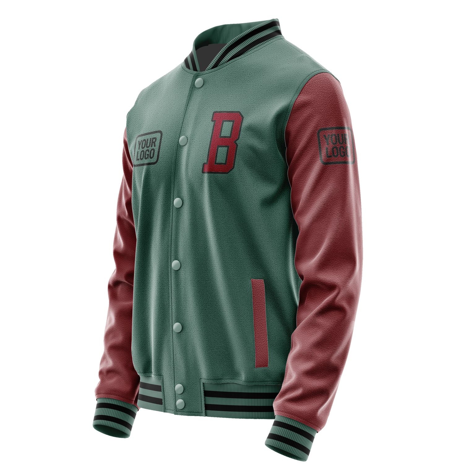 Maßgeschneidertes Blaugrün Karmesinrot Jacke JA272715271717151517