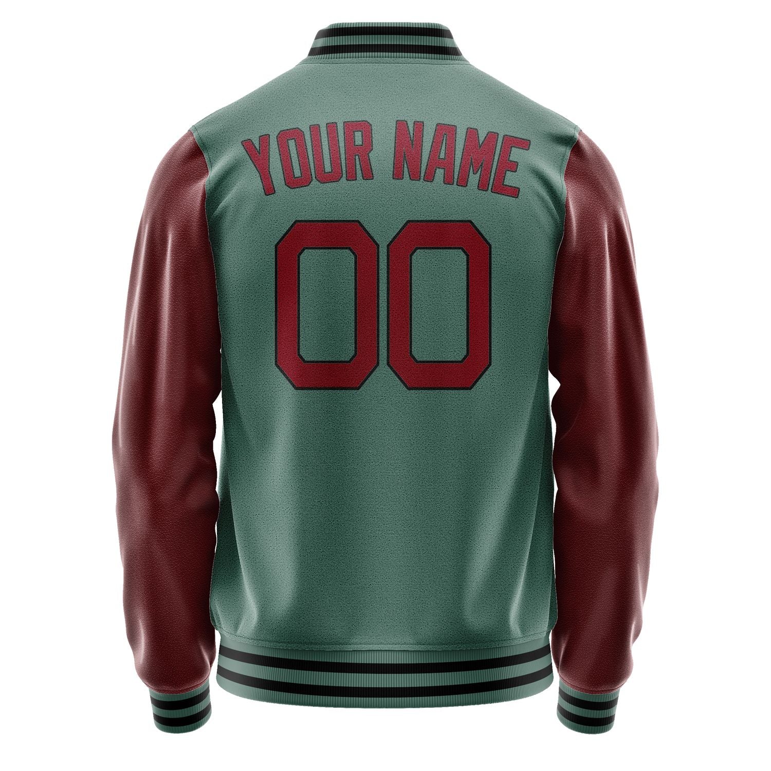 Maßgeschneidertes Blaugrün Karmesinrot Jacke JA2727152717B21715