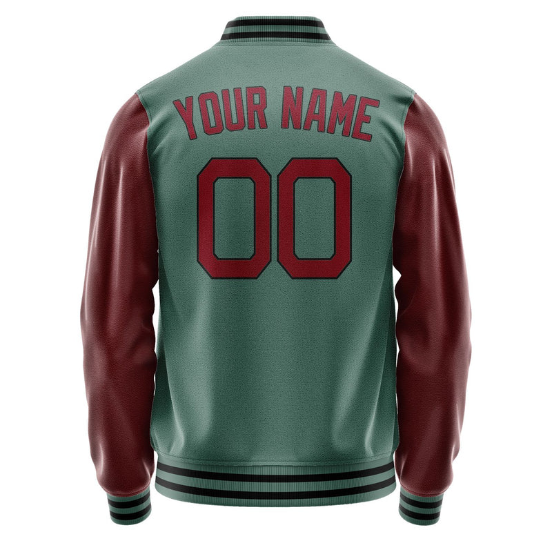 Maßgeschneidertes Blaugrün Karmesinrot Jacke JA2727152717B21715