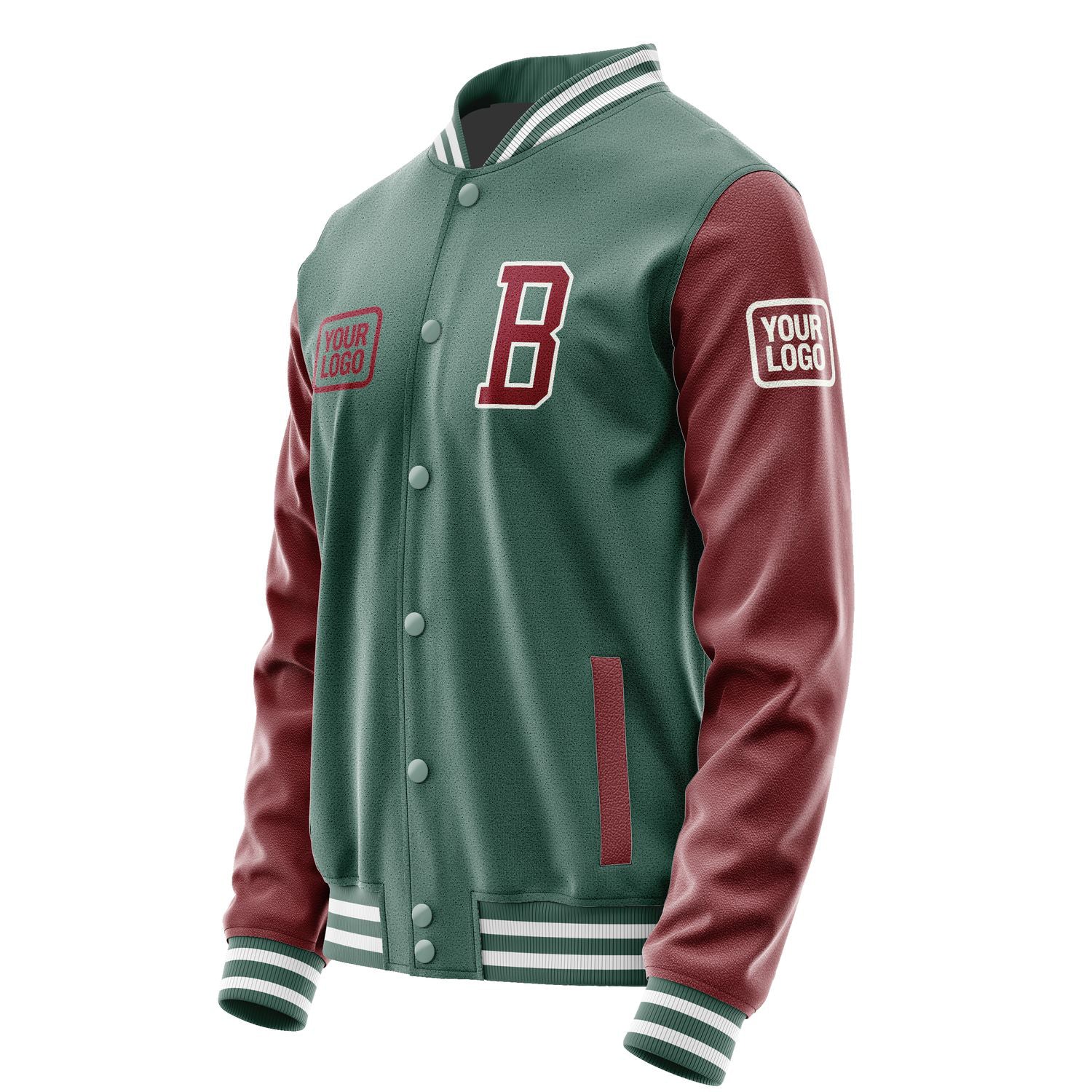 Maßgeschneidertes Blaugrün Karmesinrot Jacke JA272715271818151518