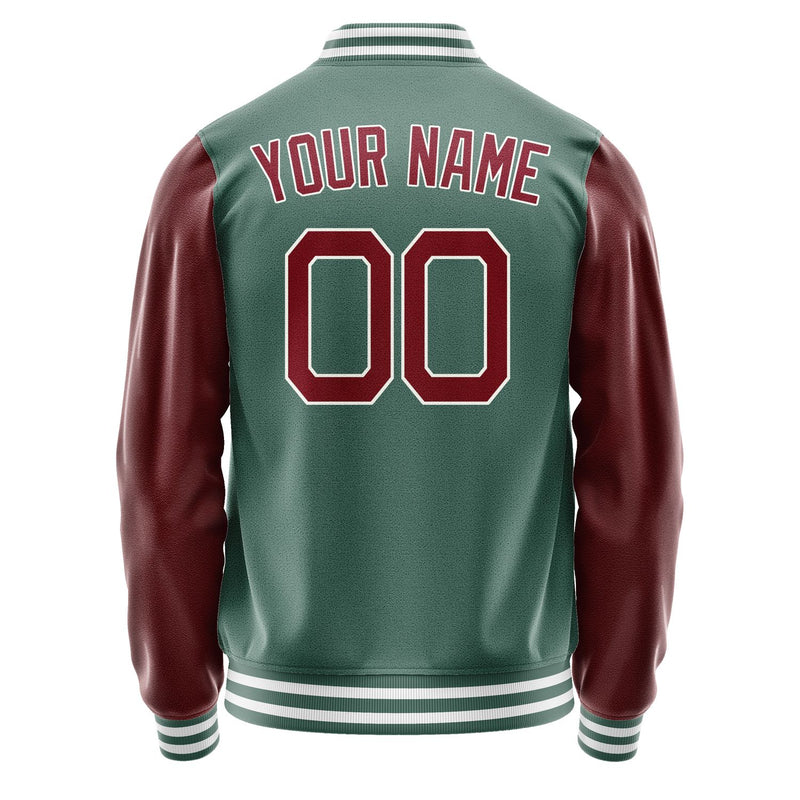 Maßgeschneidertes Blaugrün Karmesinrot Jacke JA2727152718B21815
