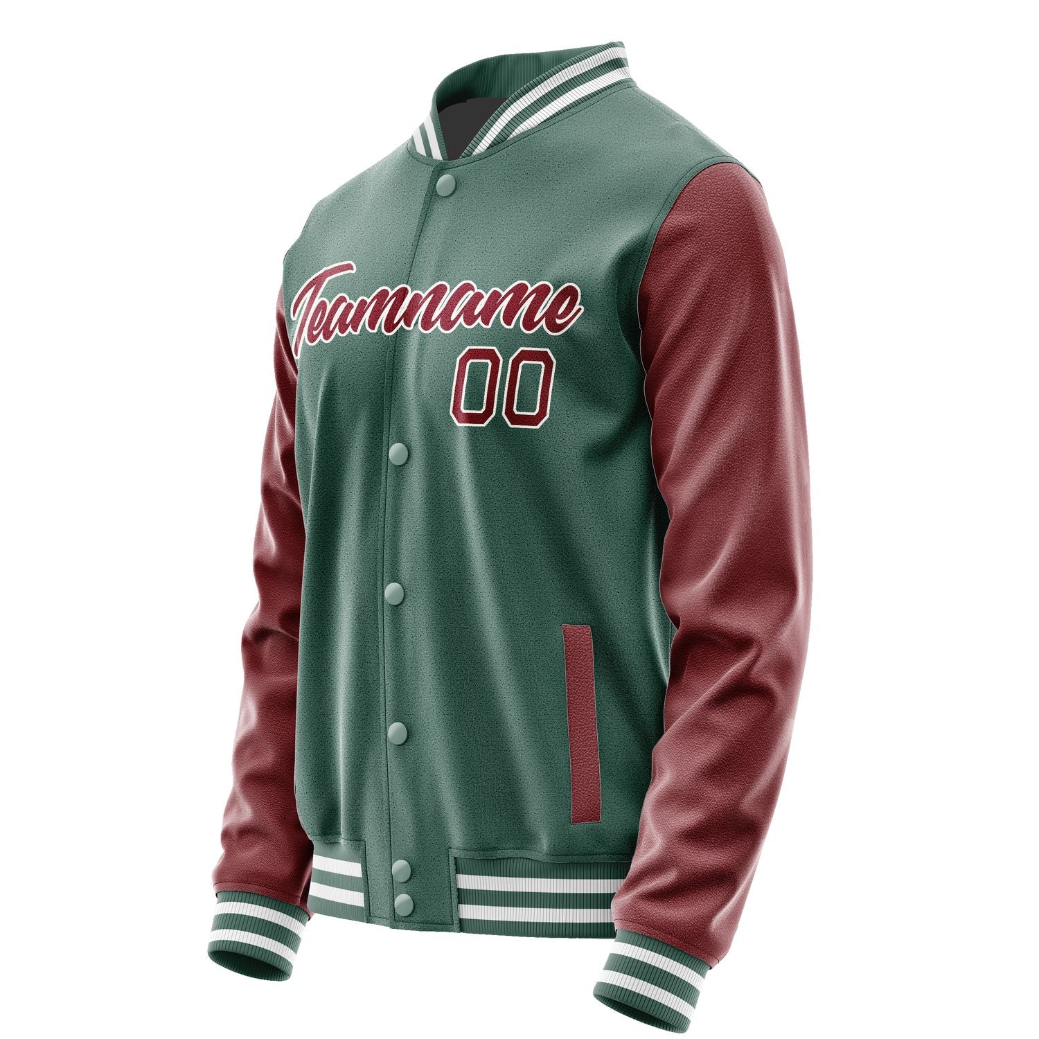Maßgeschneidertes Blaugrün Karmesinrot Jacke JA2727152718B21815