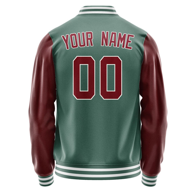 Maßgeschneidertes Blaugrün Karmesinrot Jacke JA2727152718B31815