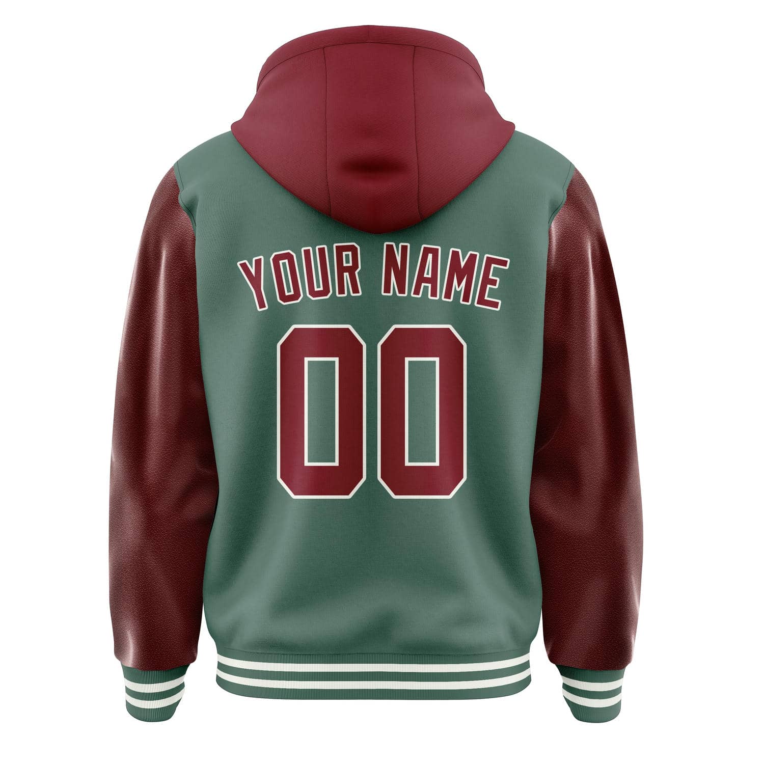 Maßgeschneidertes Blaugrün Karmesinrot Jacke